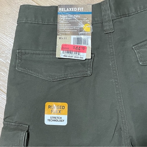 Carhartt Rugged Flex® Rigby Cargo Short Mens 30x11 Tarmac Relaxed Fit Canvas NWT - Picture 5 of 5